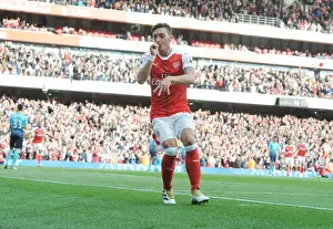 Mesut Ozil Scores the Third Goal: Arsenal's Triumph over Swansea City (2016-17)