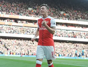 Mesut Ozil Scores the Third Goal: Arsenal's Triumph over Swansea City (Premier League 2016-17)