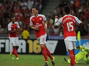 Images Dated 18th July 2015: Mesut Ozil Scores His Third Goal: Arsenal's Victory at 2015-16 Barclays Asia Trophy vs Everton