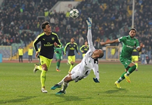 Mesut Ozil Scores Past Milan Borjan: Arsenal's Dominance Over Ludogorets Razgrad in 2016-17 UEFA Champions League