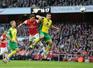 Mesut Ozil Scores His Second Goal Against Norwich City, 2013-14 Premier League
