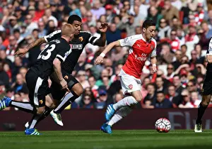 Arsenal V Watford 2015-16 Prints: Mesut Ozil Slices Through Defenders: Arsenal's Triumph over Watford (April 2016)