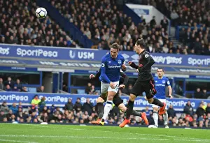 Mesut Ozil Soars High: The Thrilling Moment of His Header Against Everton (2017-18)