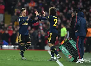 Mesut Ozil Substituted: Arsenal's Carabao Cup Clash against Liverpool at Anfield