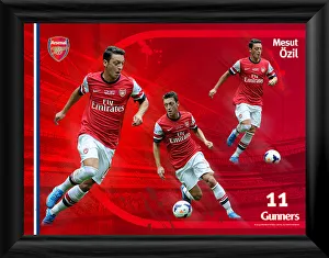 Images Dated 19th November 2013: Mesut Ozil Triple Framed Desktop Photograph