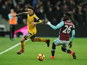 Olympic Stadium Prints: Mesut Ozil vs. Arthur Masuaku: Battle in the Premier League - West Ham United vs
