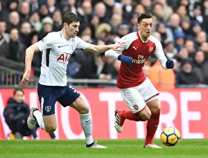 Tottenham Hotspur V Arsenal 2017-18 Prints: Mesut Ozil vs Ben Davies: Clash of the Midfield Maestros (Tottenham Hotspur vs Arsenal)