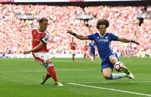 Arsenal V Chelsea - FA Cup Final 2017 Prints: Mesut Ozil vs. David Luiz: A FA Cup Final Showdown at the Emirates