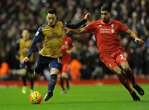 Liverpool V Arsenal 2015-16 Prints: Mesut Ozil vs. Emre Can: A Premier League Showdown at Anfield (2015-16)