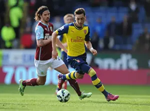 Burnley V Arsenal 2014/15 Prints: Mesut Ozil vs. George Boyd: A Premier League Battle at Turf Moor, 2014/15