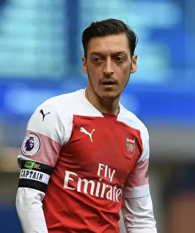 Everton V Arsenal 2018-19 Prints: Mesut Ozil vs Gylfi Sigurdsson: Intense Battle at Goodison Park - Premier League 2018-19