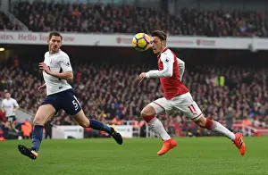 Arsenal V Tottenham Hotspur 2017-18 Prints: Mesut Ozil vs. Jan Vertonghen: Clash of the Titans - Arsenal v Tottenham Hotspur