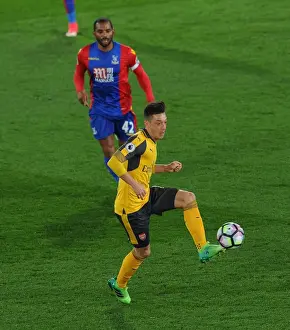 Crystal Palace V Arsenal 2016-17 Prints: Mesut Ozil vs Jason Puncheon: Intense Battle at Selhurst Park - Crystal Palace vs Arsenal
