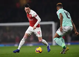 Arsenal V Bournemouth 2018-19 Prints: Mesut Ozil vs Jordon Ibe: Clash at the Emirates - Arsenal vs Bournemouth