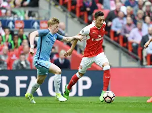 Arsenal V Manchester City - FA Cup 1/2 Final 2017 Prints: Mesut Ozil vs. Kevin De Bruyne: Battle at the FA Cup Semi-Final