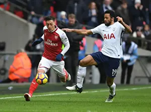 Tottenham Hotspur V Arsenal 2017-18 Prints: Mesut Ozil vs. Mousa Dembele: Battle at Wembley - Tottenhotspur vs