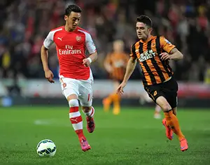 Hull City V Arsenal 2014/15 Prints: Mesut Ozil vs. Robert Snodgrass: A Premier League Showdown at KC Stadium