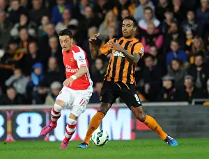 Hull City V Arsenal 2014/15 Prints: Mesut Ozil vs. Tom Huddlestone: A Premier League Battle at Hull City, 2014/15
