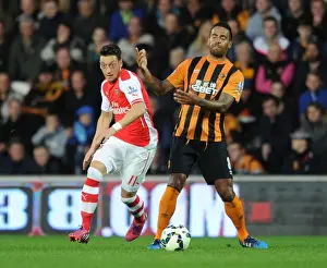 Hull City V Arsenal 2014/15 Prints: Mesut Ozil vs. Tom Huddlestone: A Premier League Showdown at Hull City (2014/15)