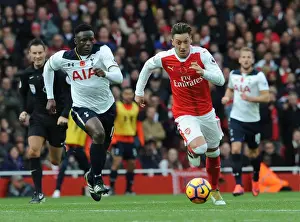 Arsenal V Tottenham Hotspur 2016-17 Prints: Mesut Ozil vs. Victor Wanyama: A Midfield Showdown in the Arsenal vs