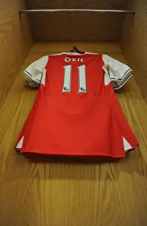 Mesut Ozil's Arsenal Shirt in Arsenal Changing Room Before Arsenal vs. Everton (2016-17)