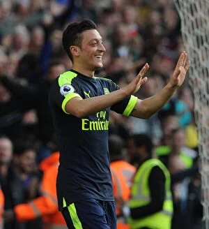 Images Dated 13th May 2017: Mesut Ozil's Brace: Arsenal's Victory over Stoke City (2016-17)