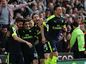 Stoke City V Arsenal 2016-17 Prints: Mesut Ozil's Brace: Arsenal's Victory Against Stoke City (2016-17)