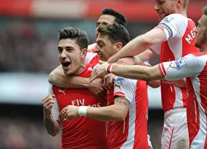 Arsenal V Liverpool 2014-15 Prints: Mesut Ozil's Decisive Goal: Arsenal's Triumph over Liverpool (April 2015)