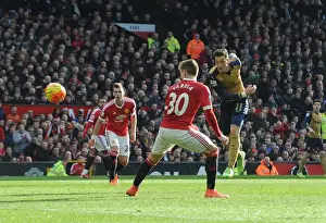 Manchester United V Arsenal 2015/16 Prints: Mesut Ozil's Dramatic Goal vs