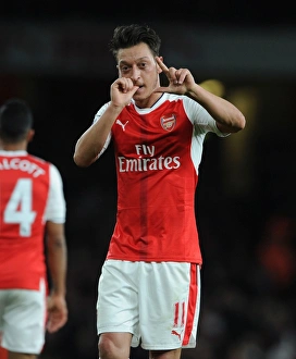Mesut Ozil's Epic Goal Celebration: Arsenal vs. West Ham United, Premier League 2016-17