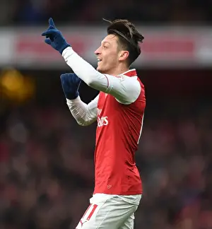 Arsenal V Newcastle United 2017-18 Prints: Mesut Ozil's Game-Winning Goal: Arsenal vs Newcastle United, Premier League 2017-18