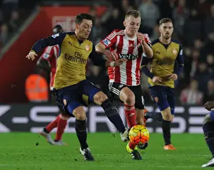 Southampton V Arsenal 2015-16 Prints: Mesut Ozil's Masterful Performance: Outsmarting James Ward-Prowse at Southampton