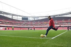 Arsenal V Manchester United 2019-20 Prints: Mesut Ozil's Pre-Game Focus: Arsenal vs Manchester United (2019-2020)