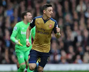 West Ham United V Arsenal 2015-16 Prints: Mesut Ozil's Stunner: Arsenal's Triumph over West Ham United (April 2016)