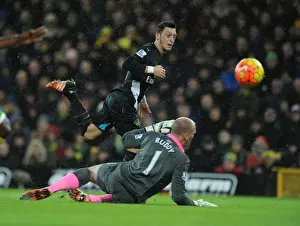 Norwich City V Arsenal 2015-16 Prints: Mesut Ozil's Stunning Goal Past John Ruddy: Norwich City vs Arsenal (2015-16)
