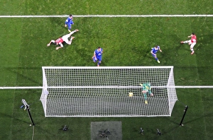 Arsenal V Everton 2013-14 Prints: Mesut Ozil's Stunning Goal vs