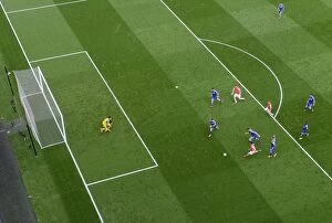 Arsenal v Chelsea 2014/15 Collection: Mesut Ozil's Thrilling Breakthrough: Arsenal vs. Chelsea, Premier League 2014/15