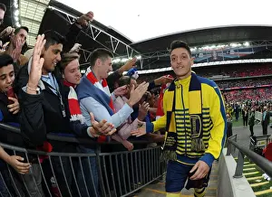 Arsenal V Aston Villa - FA Cup Final 2015 Prints: Mesut Ozil's Triumphant FA Cup Victory: Arsenal vs. Aston Villa, 2015