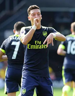 Watford V Arsenal 2016-17 Prints: Mesut Ozil's Triumphant Hat-Trick: Arsenal's Victory Over Watford (2016-17)