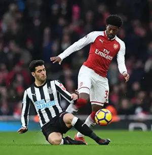 Arsenal V Newcastle United 2017-18 Prints: Midfield Showdown: Ainsley Maitland-Niles vs Mikel Merino (Arsenal vs Newcastle United)