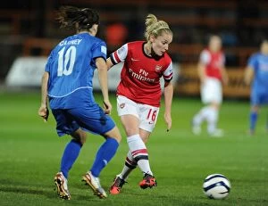 Images Dated 10th October 2012: Midfield Showdown: Kim Little vs. Karen Carney - The WSL Continental Cup Final Battle