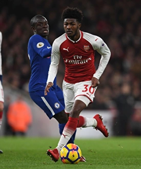 Arsenal V Chelsea 2017-18 Prints: Midfield Showdown: Maitland-Niles vs. Kante - Arsenal vs. Chelsea