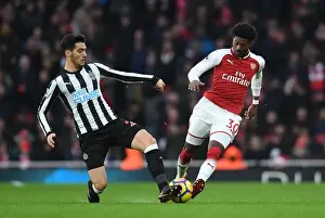 Arsenal V Newcastle United 2017-18 Prints: Midfield Showdown: Maitland-Niles vs Merino - Arsenal vs Newcastle United