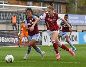 Arsenal Women V Aston Villa Women 2020-21 Prints: Miedema vs Ale: A Battle at Empty Meadow Park - Arsenal Women vs Aston Villa Women FA WSL 2021