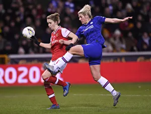 Arsenal Women V Chelsea Women - Continental Cup Final 2020 Prints: Miedema vs. Bright: A Titanic Clash in the FA Womens Continental League Cup Final - Arsenal vs