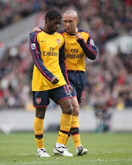 Stoke City v Arsenal 2008-09 Gallery: Mikael Silvestre and Alex Song (Arsenal)