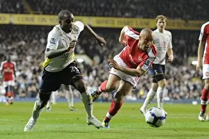 Images Dated 14th April 2010: Mikael Silvestre (Arsenal) Danny Rose (Tottenham). Tottenham Hotspur 2: 1 Arsenal