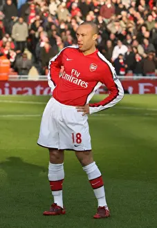 Arsenal V Portsmouth 2008-09 Prints: Mikael Silvestre Celebrates Arsenal's 1-0 Victory over Portsmouth