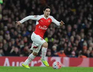 Arsenal V Sunderland FA Cup 2015-16 Prints: Mikel Arteta in Action: Arsenal's Midfield Maestro Shines in FA Cup Clash Against Sunderland (2015-16)
