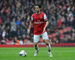 Mikel Arteta (Arsenal). Arsenal 3: 1 Norwich City. Barclays Premier League. Emirates Stadium